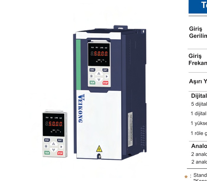 VEIKONG Solar Pompa Sürücü VFD500-40T01100-PV